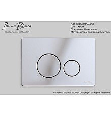 Клавиша смыва Iberica Blanca Inox-O 246x165, хром глянцевый, нержавеющая сталь