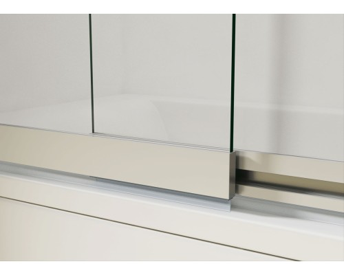 Душевая шторка на ванну Vincea VSB-1E100CLGM 1000x1450 сталь и стекло