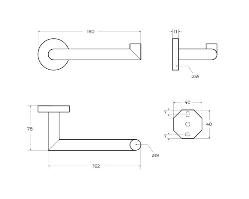Держатель туалетной бумаги Cezares Relax RELAX-PH2-IN Сатин