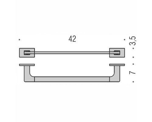 Полотенцедержатель 42 см Colombo Look цвет хром