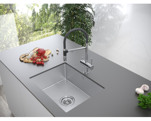 Мойка Paulmark ISAR PM805951-BS брашированная нерж. сталь 59х51