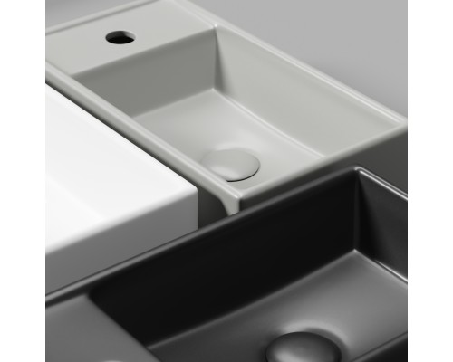 Рукомойник подвесной Ceramicanova черный матовый Element 407x217x100