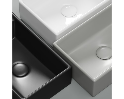 Рукомойник подвесной Ceramicanova черный матовый Element 407x217x100