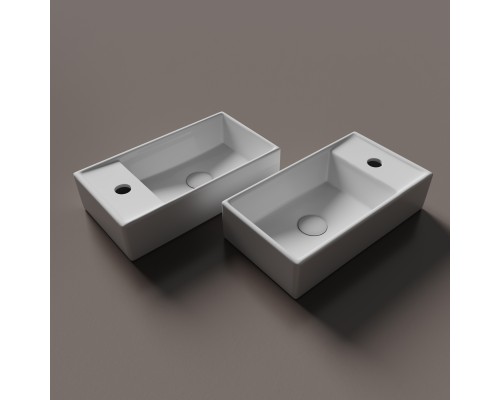 Рукомойник подвесной Ceramicanova черный матовый Element 407x217x100