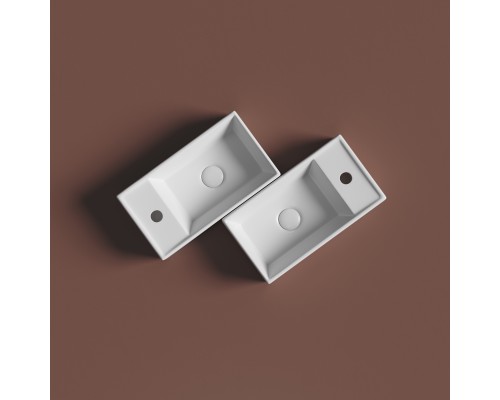 Рукомойник подвесной Ceramicanova черный матовый Element 407x217x100