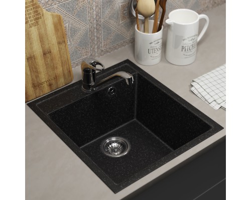 Кухонная мойка из искусственного камня Uperwood ECON UPD-404-004, черная матовая