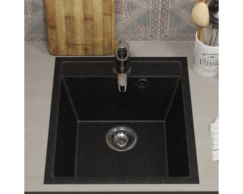 Кухонная мойка из искусственного камня Uperwood ECON UPD-404-004, черная матовая