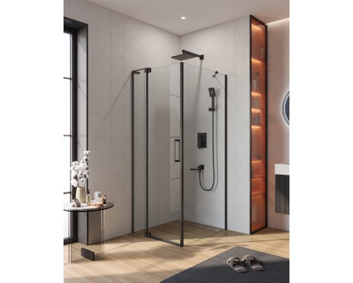 Душевой уголок Cezares Slider 80x80 SLIDER-AH-1-80-80/90-C-NERO Черный матовый