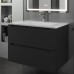 Тумба с раковиной подвесная Uperwood Tanos-Next 70х45х53 см, черная матовая