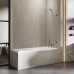 Шторка для ванны NEW TRENDY AVEXA GUNMETAL BRUSHED 100x150 оружейная сталь