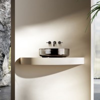 Раковина прозрачная Vincea VBS-6T16B 450x450x130 накладная черный