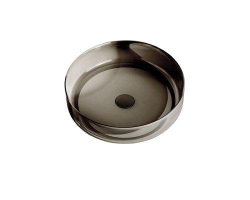 Раковина прозрачная Vincea VBS-6T16B 450x450x130 накладная черный