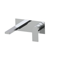 Встраиваемый в стену AQG Alpha One, однорычажный смеситель для раковины, хром
