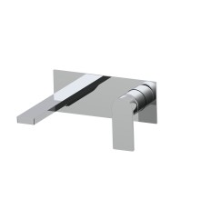 Встраиваемый в стену AQG Alpha One, однорычажный смеситель для раковины, хром