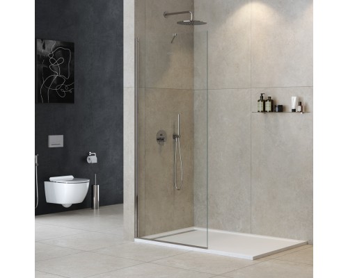 Душевая перегородка Cezares Liberta 100 LIBERTA-L-1-TB-100-C-Cr профиль Хром стекло прозрачное