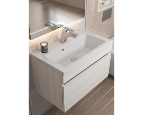 Тумба под раковину подвесная Uperwood Eva 57х47х35 см, Дуб Харбор Белый