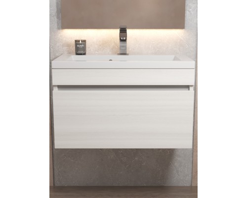 Тумба под раковину подвесная Uperwood Eva 57х47х35 см, Дуб Харбор Белый