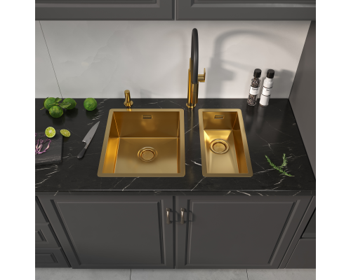 Кухонная мойка Reflexion Como RX2038GD брашированное золото
