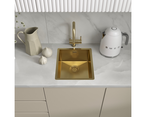 Кухонная мойка Reflexion Como RX2038GD брашированное золото