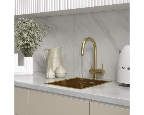 Кухонная мойка Reflexion Como RX2038GD брашированное золото