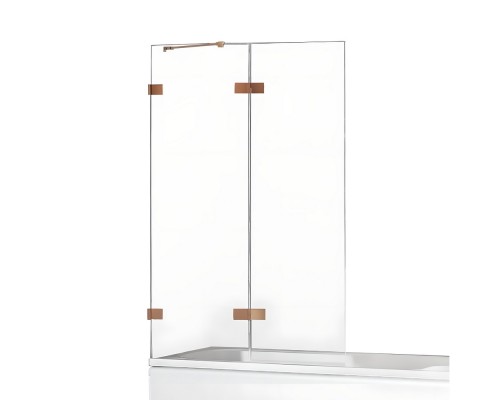Шторка для ванны NEW TRENDY AVEXA COPPER BRUSHED 100x150 L брашированная медь