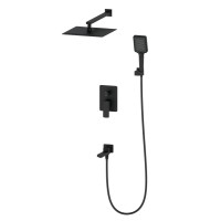 Душевая система встраиваемая Wonzon&Woghand, Черный матовый