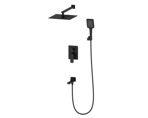 Душевая система встраиваемая Wonzon&Woghand, Черный матовый
