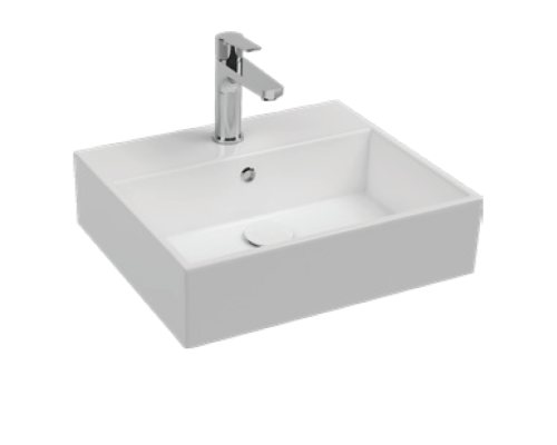Раковина накладная ISVEA Purita прямоугольная 50см белый 10PL50050SV