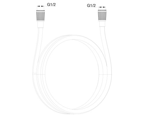 Шланг для душа в силиконовой оплётке 1200 мм Wonzon&Woghand, Браш золото WW-RG01-1200-BG