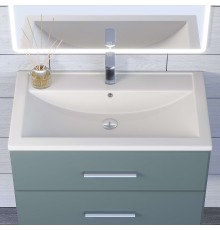 Раковина для ванной кварцевая Uperwood Foster Quartz 80х45,5х17,5, белая матовая, жасмин