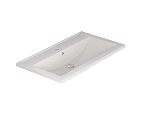 Раковина для ванной кварцевая Uperwood Foster Quartz 80х45,5х17,5, белая матовая, жасмин