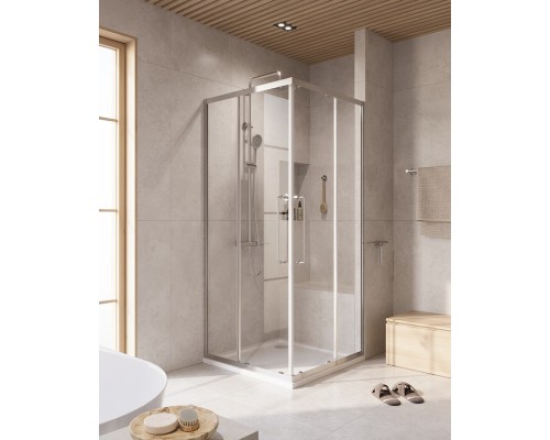 Душевой уголок Cezares Relax-304 90x90 RELAX-304-A-2-90-C-CR профиль Хром глянцевый стекло прозрачное