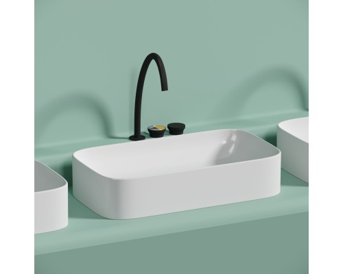 Раковина-чаша накладная Ceramicanova белый матовый Element 705x380x150
