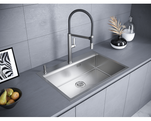 Мойка для кухни Paulmark VAST-PRO PM707551-BS брашированная сталь 750х510