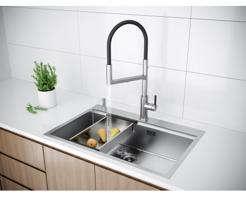 Мойка для кухни Paulmark VAST-PRO PM707551-BS брашированная сталь 750х510