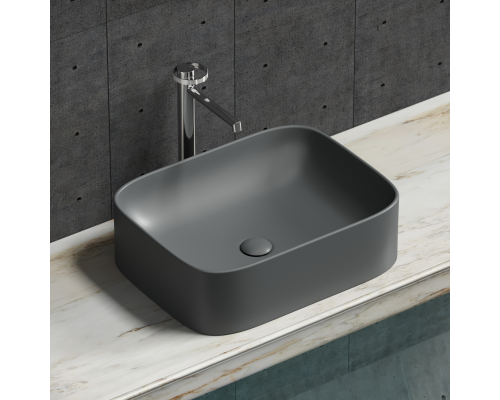 Чаша накладная прямоугольная Ceramica Nova Element 50x38 Темный Антрацит Матовый