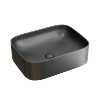 Чаша накладная прямоугольная Ceramica Nova Element 50x38 Темный Антрацит Матовый