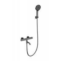 Смеситель для ванны с душем и термостатом Wonzon&Woghand, Темный графит