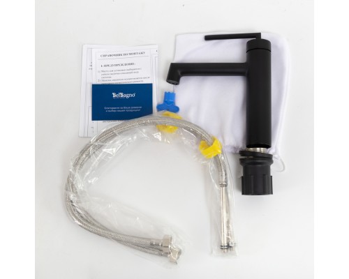 Смеситель для раковины BelBagno Acqua ACQUA-LVM-NERO Черный матовый