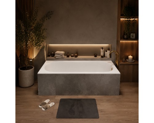 Ванна из литьевого мрамора Flere Oberon Slim 170x75x60 (белый матовый)