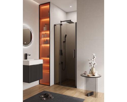 Душевая дверь Cezares Slider 80 SLIDER-B-1-70/80-BR-NERO Черный матовый