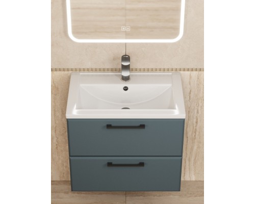 Тумба под раковину Uperwood Foster NEW 60 см, подвесная, серый графит