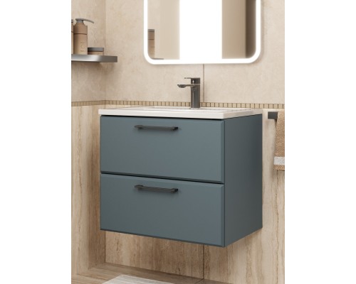 Тумба под раковину Uperwood Foster NEW 60 см, подвесная, серый графит