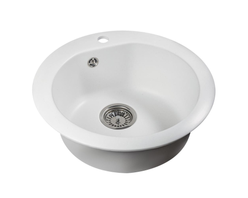 Кухонная мойка круглая 505х190 Reflexion Core RX1350WH, белый