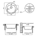 Кухонная мойка круглая 505х190 Reflexion Core RX1350WH, белый