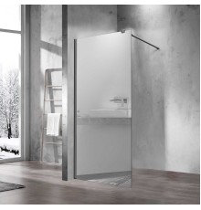 Душевая перегородка Vincea Walk-In VSW-1H10MRGM, 100x200, вороненая сталь, стекло зеркальное