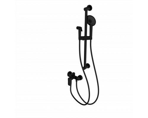 Смеситель для душа с гарнитуром Wonzon&Woghand, Черный матовый