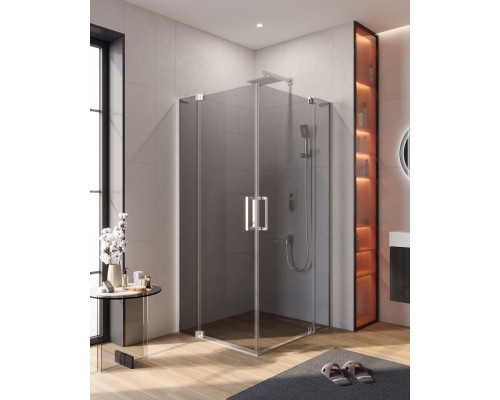 Душевой уголок Cezares Slider 110x80 SLIDER-AH-2-70/80-100/110-GRIGIO-Cr профиль Хром стекло тонированное