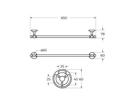 Полотенцедержатель Art&Max Antic Crystal AM-E-2624SJ-Do Золото