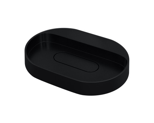 Раковина накладная овальная Uperwood Tanos Quartz 55 см, черная, "космос"